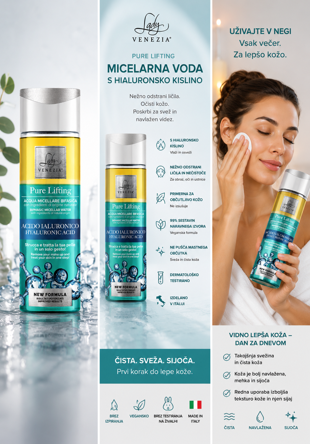 PURE LIFTING MICELARNA VODA S HIALURONSKO KISLINO