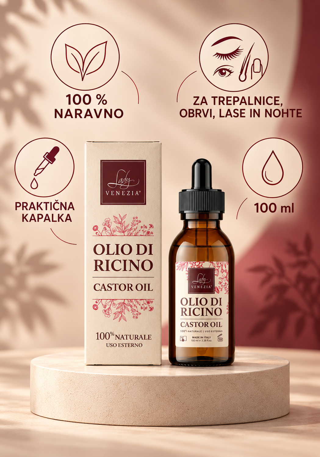 100% RICINUSOVO OLJE 100ml