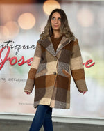 Naloži sliko v pregledovalnik galerij, PLAŠČ COZY CHECK
