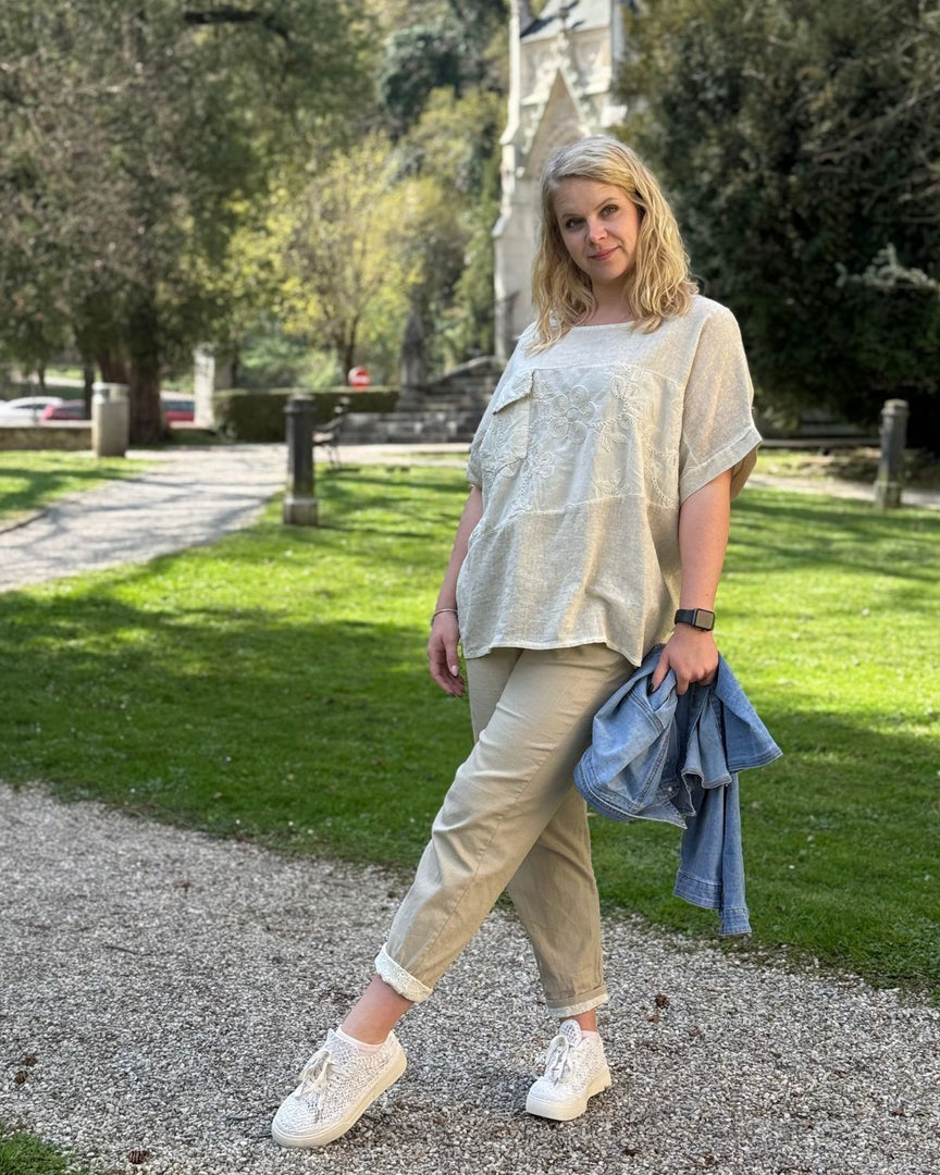 LANENE HLAČE ITALIA CHIC