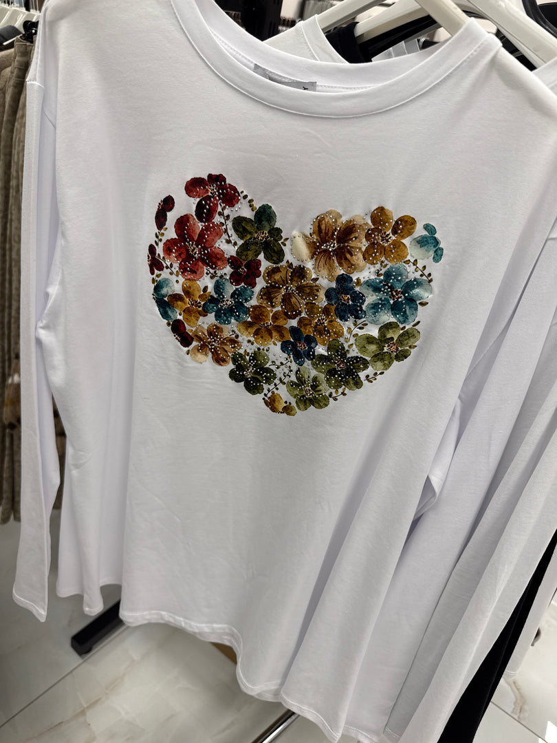 MAJICA FLOWERY HEART