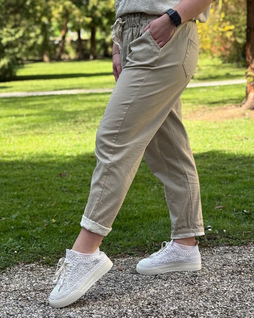 LANENE HLAČE ITALIA CHIC