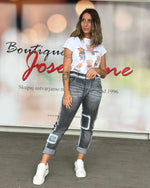 Naloži sliko v pregledovalnik galerij, HLAČE JEANS NEON EFFECT
