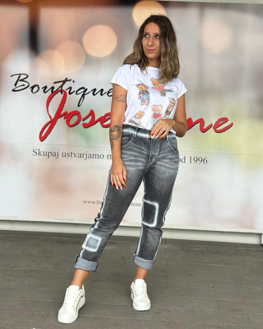 HLAČE JEANS NEON EFFECT