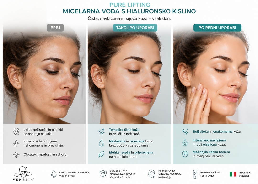 PURE LIFTING MICELARNA VODA S HIALURONSKO KISLINO