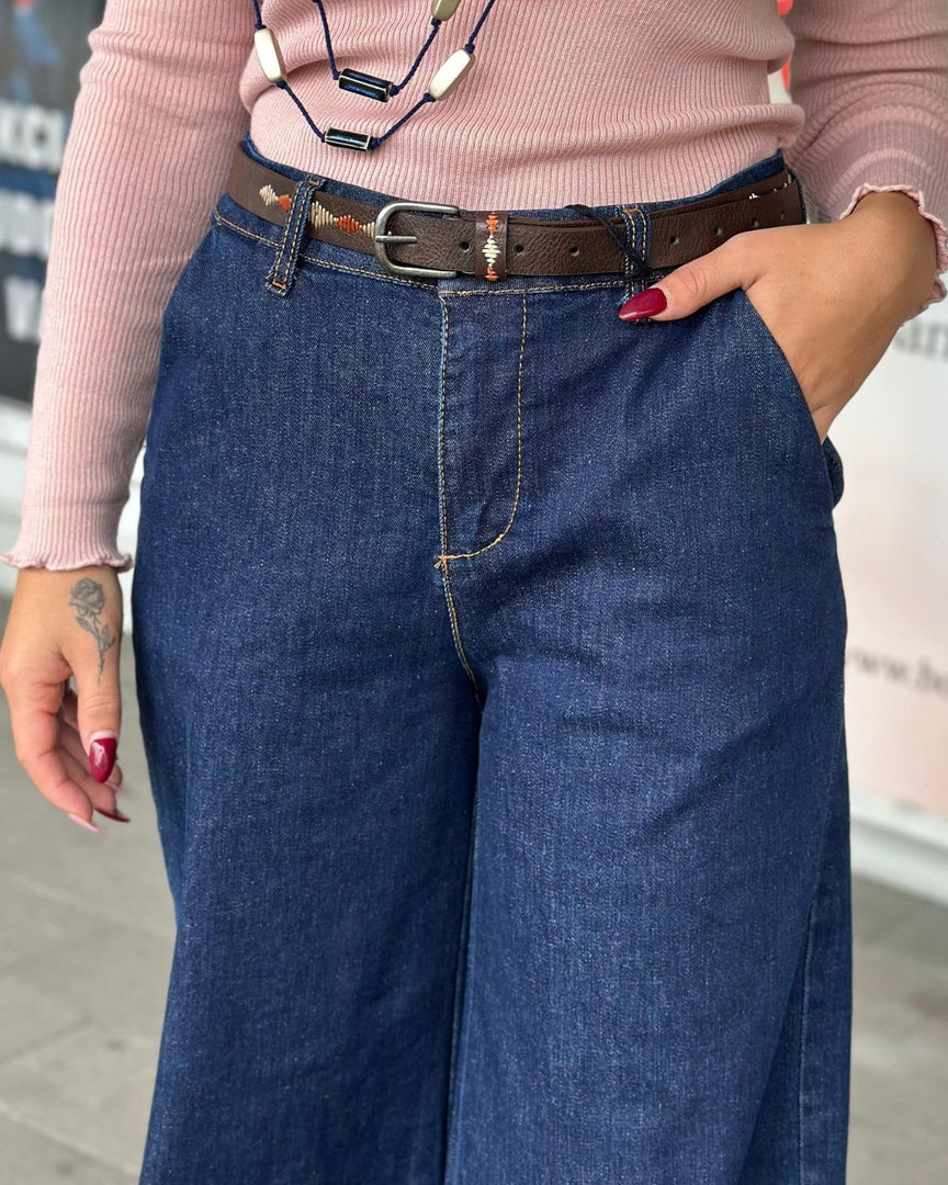 JEANS HLAČE WIDE LEG