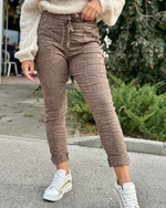 Naloži sliko v pregledovalnik galerij, HLAČE ŽAMET LOOK
