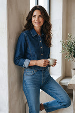 Naloži sliko v pregledovalnik galerij, JEANS JAKNA LARA