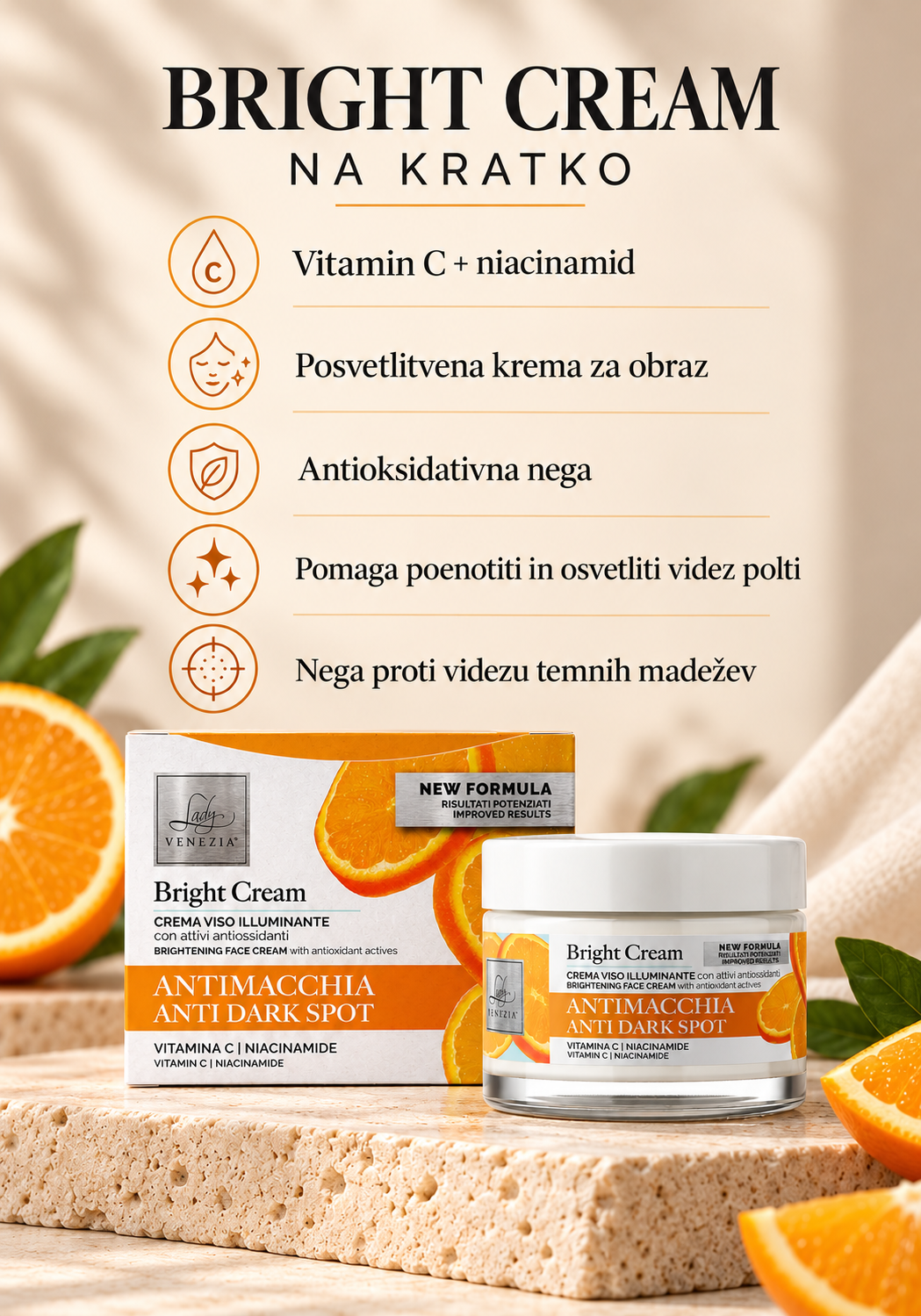 POSVETLITVENA KREMA ZA OBRAZ (Dnevno - nočna)