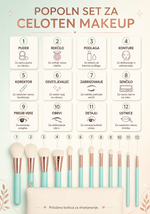 Naloži sliko v pregledovalnik galerij, AQUA GLAM BRUSH SET - set čopičev za ličenje s kozmetično torbico
