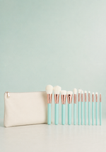 Naloži sliko v pregledovalnik galerij, AQUA GLAM BRUSH SET - set čopičev za ličenje s kozmetično torbico