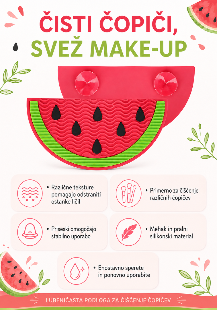WATERMELON BRUSH CLEANING MAT - podloga za čiščenje čopičev