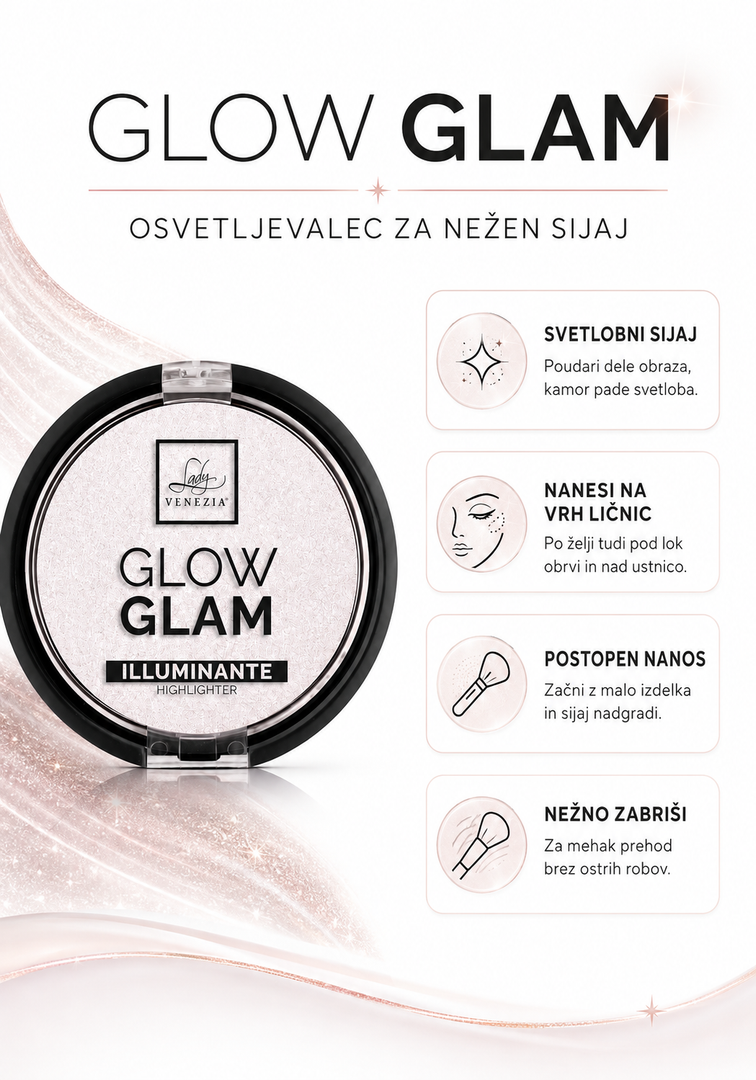 GLOW GLAM - osvetljevalec za obraz in dekolte