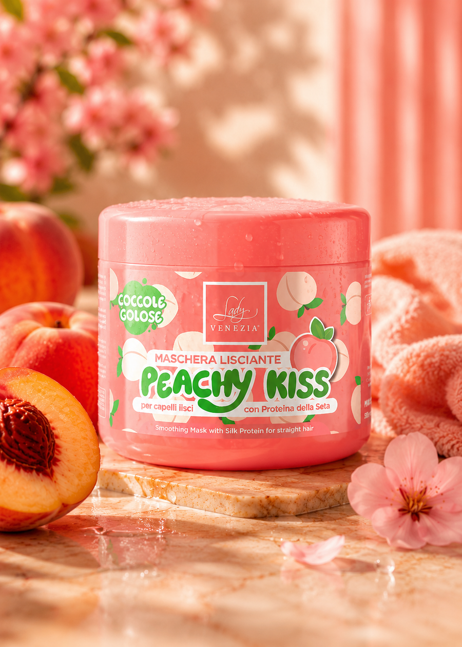PEACHY KISS – GLADILNA MASKA ZA LASE S SVILNIMI PROTEINI