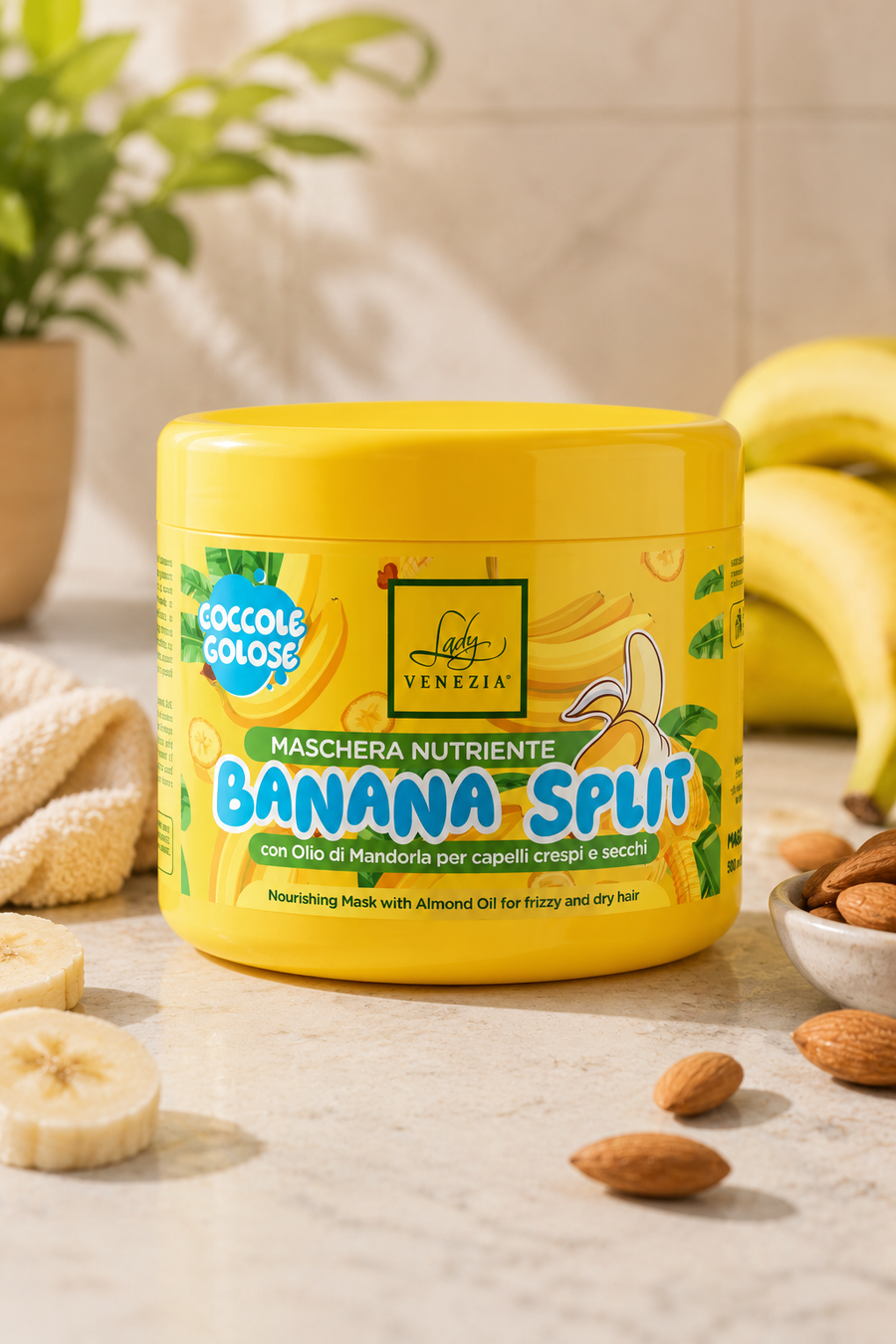 BANANA SPLIT – Hranilna maska za suhe in neukrotljive lase
