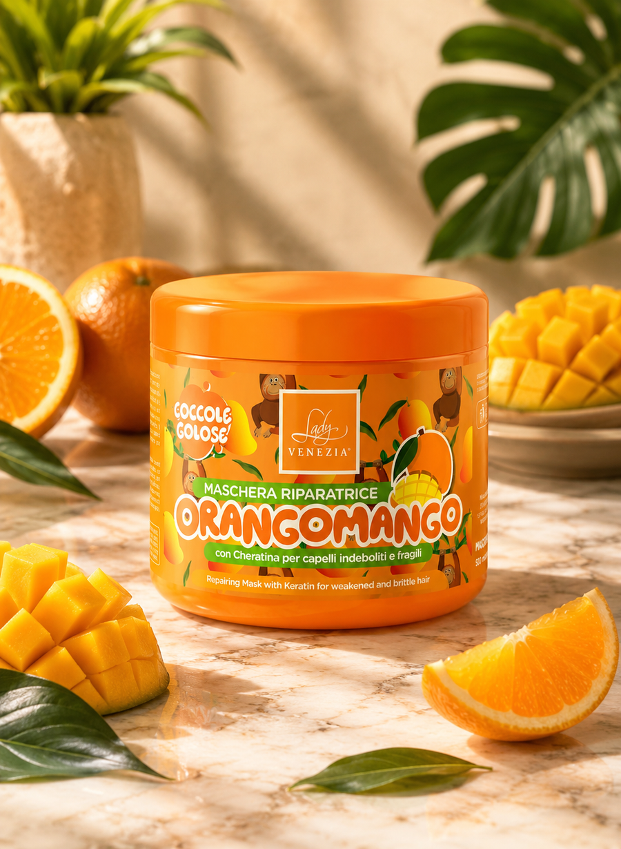 ORANGOMANGO - Obnovitvena maska za lase s keratinom