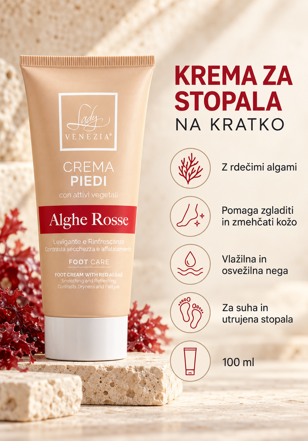 KREMA ZA STOPALA Z RDEČIMI ALGAMI 100ml