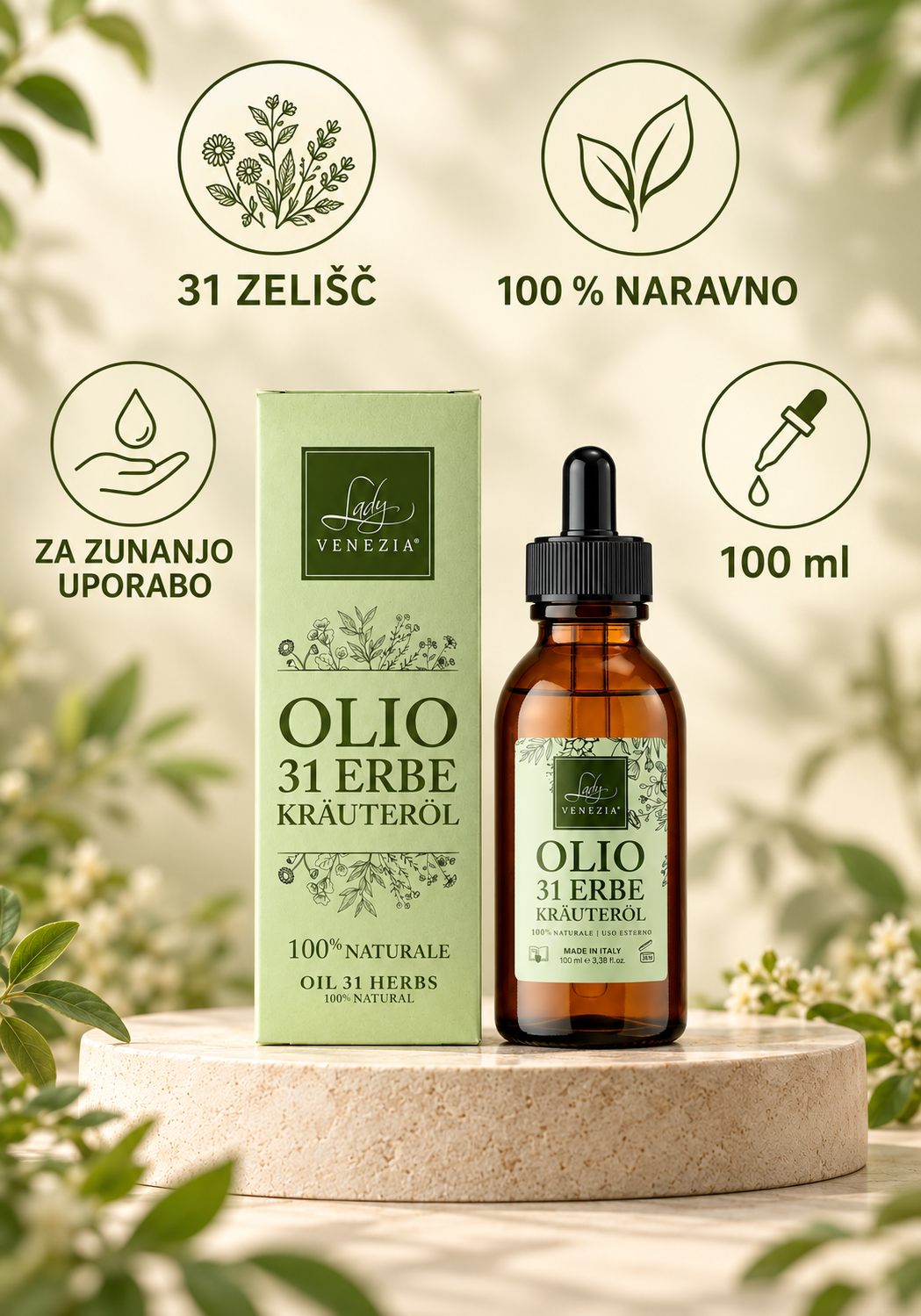 LADY VENEZIA – 100% ZELIŠČNO OLJE 31 ZELIŠČ (100 ML)