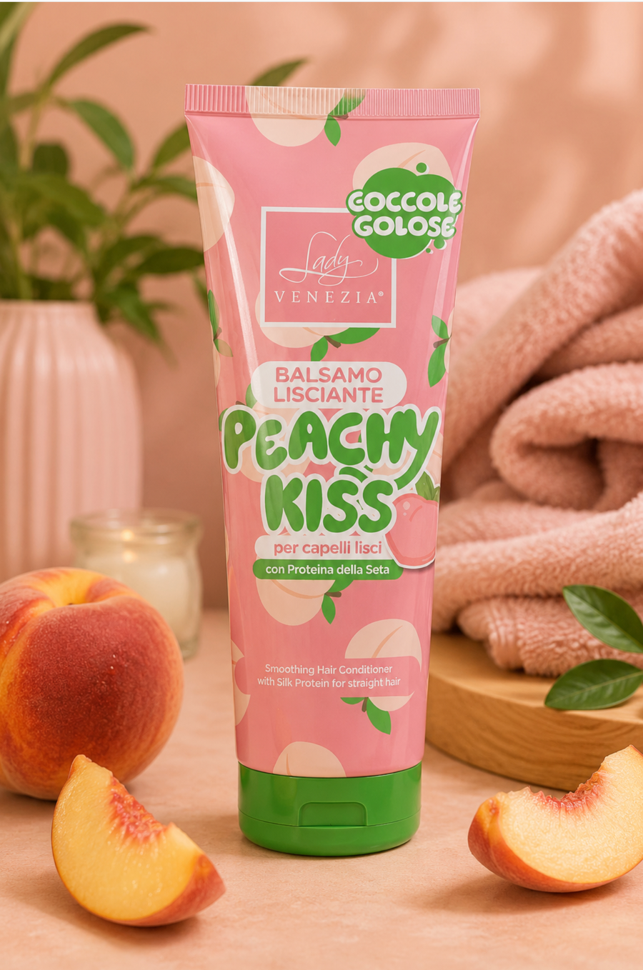 PEACHY KISS – Gladilni balzam za lase s svilnimi proteini