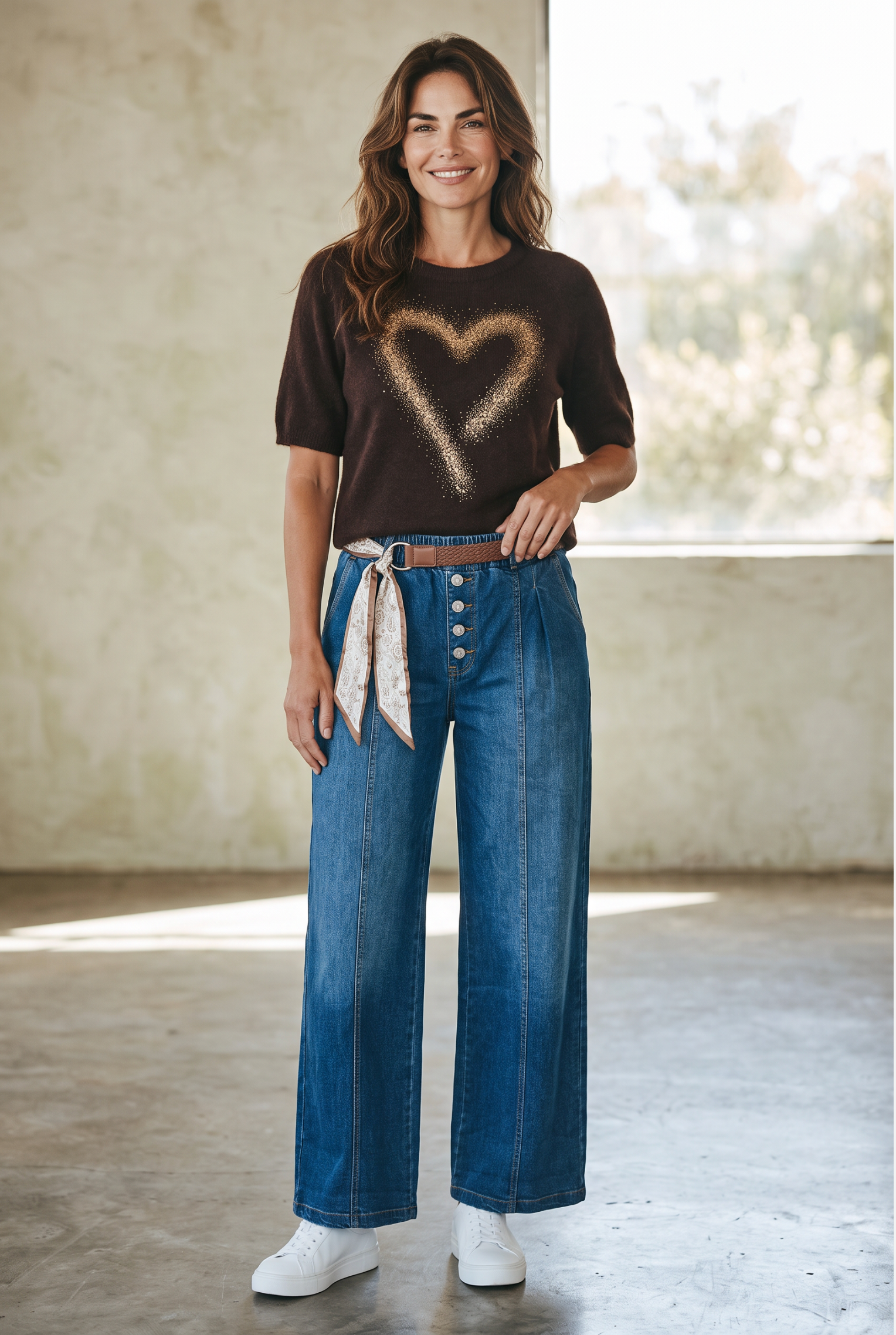 JEANS HLAČE RIBBON WIDE
