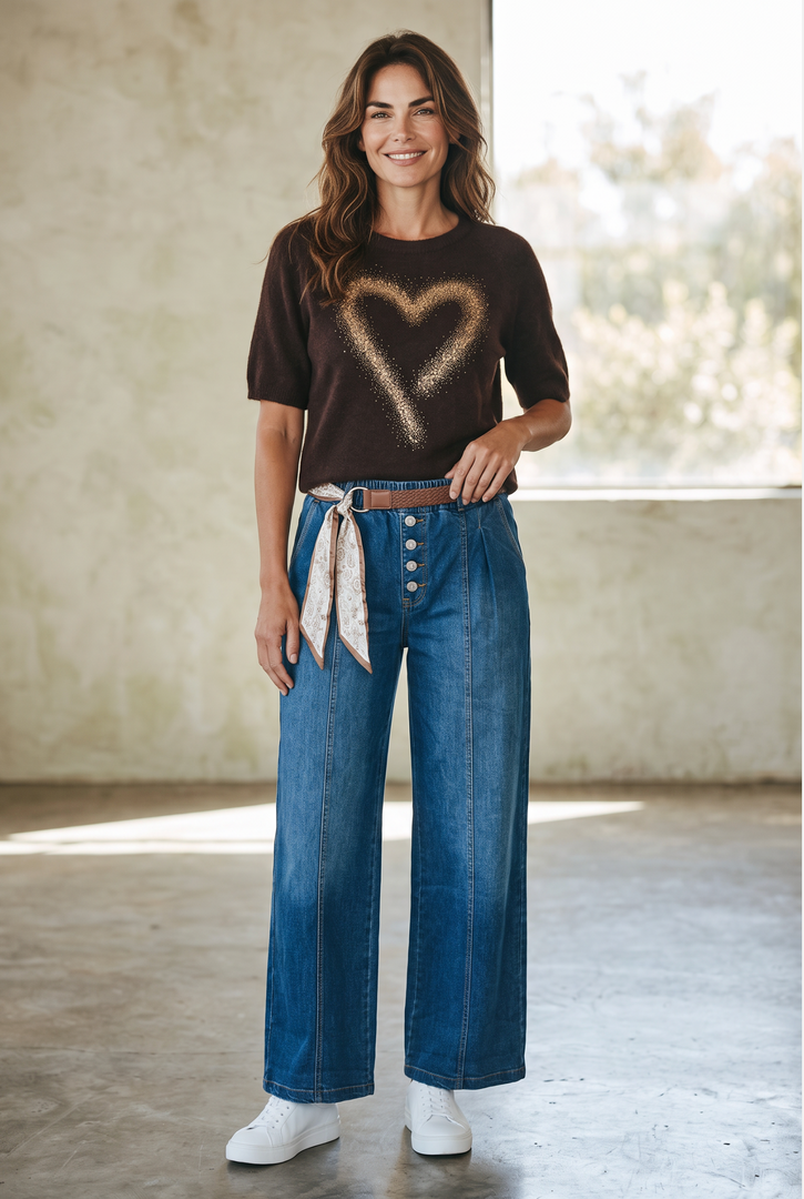 JEANS HLAČE RIBBON WIDE