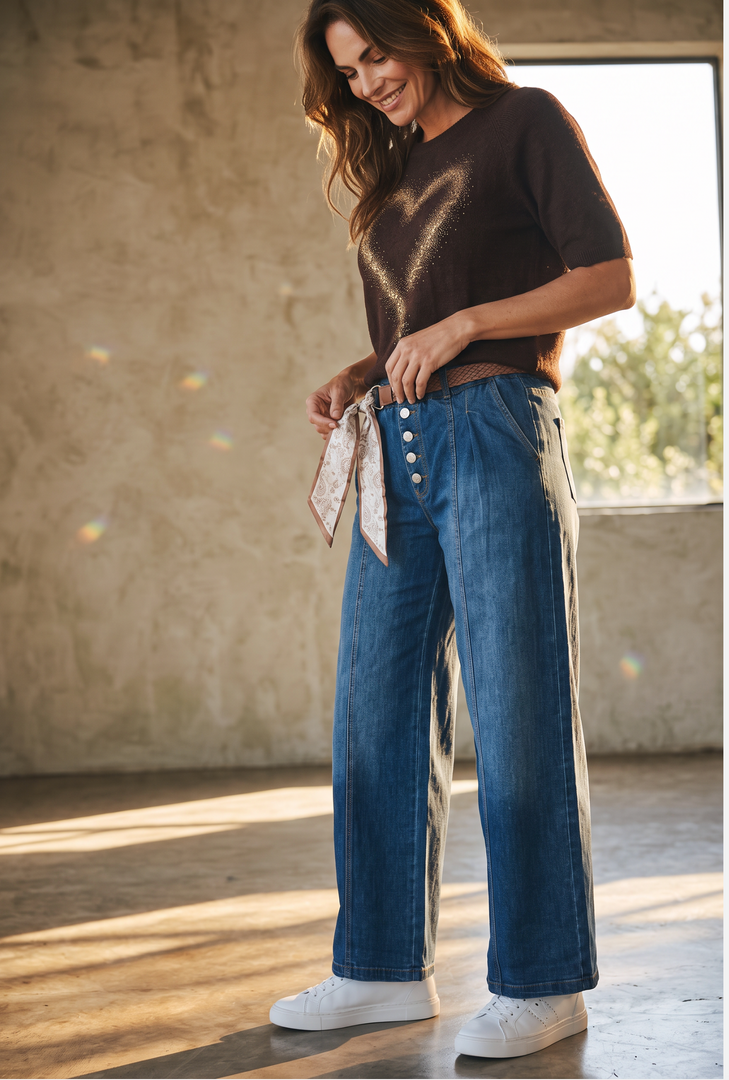 JEANS HLAČE RIBBON WIDE