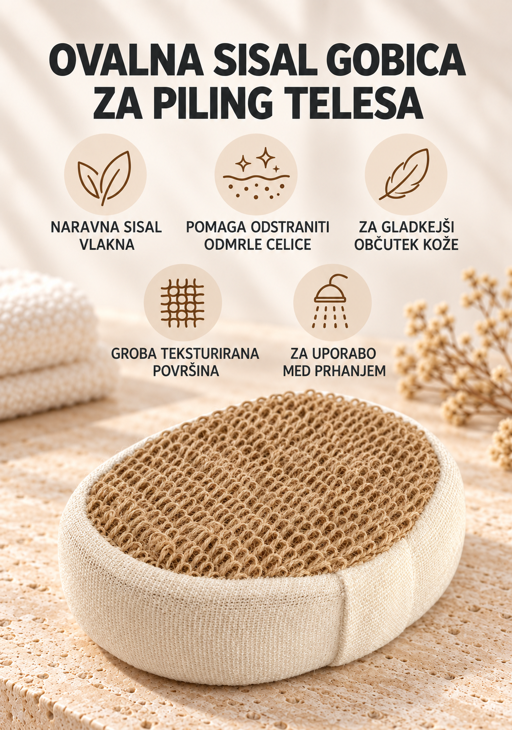 LUKSUZNA GOBICA ZA TUŠIRANJE IN PILING