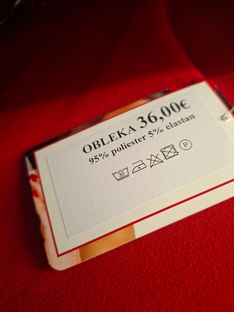OBLEKA GLITTER RED